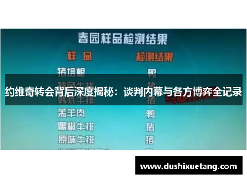 约维奇转会背后深度揭秘：谈判内幕与各方博弈全记录